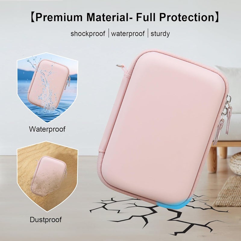 Elonbo Carrying Case for Blinger Dazzling Starter Kit, Blinger Kids Glam Collection Starter Kit Storage Bag, Kids Hair Styling Tool Travel Organizer Holder, Pocket fits Gems Rhinestones, Light pink - Image 5